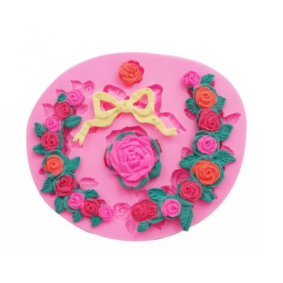AMZTOART 1pc Flower Silicone Molds for Cake Decorating Sugarcraft, Non Stick Fondant Mold for DIY Safe-resin Clay Chocolate Candy Cookie Jelly and Polymer Clay(1230)