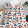 ARNOVIC Dinosaur Squad Patterned Stuffed Animal Dinosaur Blanket, Cute Animal Gift for Women Men Girl Boy Birthday,Lightweight Soft Worm Cozy Flannel Throw 90"x120" Oversized King for Family - XL view 3