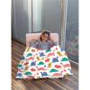 ARNOVIC Dinosaur Squad Patterned Stuffed Animal Dinosaur Blanket, Cute Animal Gift for Women Men Girl Boy Birthday,Lightweight Soft Worm Cozy Flannel Throw 90"x120" Oversized King for Family - XL view 4