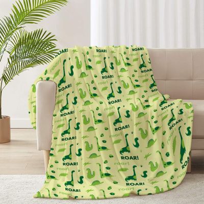 ARNOVIC Cute Dinosaur Blanket, Cute Animal Gift for Women Men Girl Boy Birthday,Lightweight Soft Worm Cozy Flannel Throw for Bedding Sofa Couch 90"x120" Oversized King for Family - XL