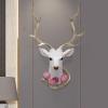 LJHSS Deer Head Wall Decor,Faux Taxidermy Animal Head Wall Art Decor,Wall Mounted Deer Antlers Gallery Wall Sculptures,Deer Decorations for Home,White view 2
