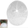 100cm White Plush Christmas Tree Skirt Decoration view 2