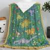 ARNOVIC Dinosaur Stegosaurus Brontosaurus Triceratops Blanket, Cute Animal Gift for Women Men Girl Boy Birthday,Lightweight Soft Worm Cozy Flannel Throw 90"x120" Oversized King for Family - XL view 3
