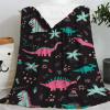 ARNOVIC Dinosaur Blanket, Cute Animal Gift for Women Men Girl Boy Birthday,Lightweight Soft Worm Cozy Flannel Throw for Bedding Sofa Couch 90"x120" Oversized King for Family - XL view 3