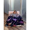 ARNOVIC Cute Dinosaur Star Blanket, Cute Animal Gift for Women Men Girl Boy Birthday,Lightweight Soft Worm Cozy Flannel Throw for Bedding Sofa Couch 90"x120" Oversized King for Family - XL view 4