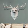 LJHSS Deer Head Antler Sculpture Wall Decoration,Faux Taxidermy Animal Head Home Decor, Rustic Wall Decor Deer Antlers,for Home Office view 1