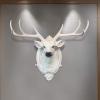 LJHSS Deer Head Antler Sculpture Wall Decoration,Faux Taxidermy Animal Head Home Decor, Rustic Wall Decor Deer Antlers,for Home Office view 2