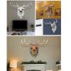 LJHSS Deer Head Antler Sculpture Wall Decoration,Faux Taxidermy Animal Head Home Decor, Rustic Wall Decor Deer Antlers,for Home Office view 4