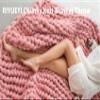 Riyueyi Chunky Knit Blanket Throw Handmade Premium Chenille Yarn Large Cable Knit Throw Blanket for Couch & Bed Fall Decor Large Soft Comfy Cable Blankets & Throws,Red,100x100cm/39x39in view 2