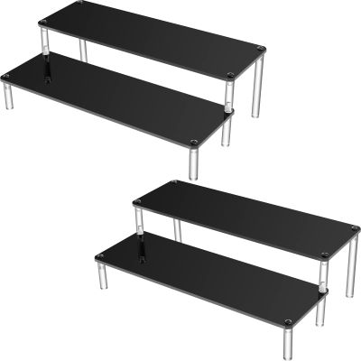Display Racks for Craft Shows 2 Packs Tiered Display Stand Riser, 2 Tiers