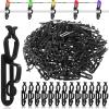 Blulu 150 Pcs Christmas Light Clips Hooks, Outdoor Universal Gutter and Shingle Clip Compatible with C9 C7 C6 for Roof, Roof Ridge Line, Fence, Icicle Lights (Black) view 1