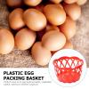 Zerodeko 12Pcs Plastic Fruit Basket Red Hollow Wrapping Basket Box Open Craft Vegetable for Supermarket Home Shop view 2