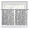 Jolunifun Christmas Winter Kitchen Curtain 45 Inch Length, Xmas Snowflake Holiday Grey Small Short Cafe Tiers Curtains Drape, 2 Panel Window Treatment Rod Pocket Drapery Panels Curtains 104x45 view 1