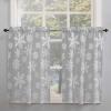 Jolunifun Christmas Winter Kitchen Curtain 45 Inch Length, Xmas Snowflake Holiday Grey Small Short Cafe Tiers Curtains Drape, 2 Panel Window Treatment Rod Pocket Drapery Panels Curtains 104x45 view 3