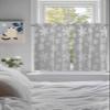 Jolunifun Christmas Winter Kitchen Curtain 45 Inch Length, Xmas Snowflake Holiday Grey Small Short Cafe Tiers Curtains Drape, 2 Panel Window Treatment Rod Pocket Drapery Panels Curtains 104x45 view 4