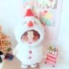 niannyyhouse Snowman Clothes 7.8in/20cm Plush Doll Clothes Hat + Coat + Scarf 2-Piece Set view 3