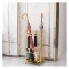 Umbrella Stand Rack Modern Creative Metal Umbrella Stand, Umbrella Bucket Storage Rack, Umbrella Holders On The Entrance Porch, Black, Gold, Red (Color : Gold) view 1