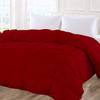 BesBedding 100% Natural Cotton Oversized Queen-Burgundy 1 Piece Comforter Goose Down Alternative All Season Comforter Super Soft and Stylish Single Quilted 500 GSM Fill Power Soft Finish Long Staple view 1