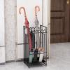 Umbrella Stand Rack Hollow Creative Umbrella Stand, Modern Metal Umbrella Holders, Umbrella Storage Racks are Used in Home Business Hotels, 3 Colors (Color : Black) view 2