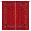 Amextrian Bandana Blackout Curtains for Home Decor,Bandana in Red and Black Rod Pocket Thermal Insulated Drapes Darkening Window Curtain for Girls Boy Bedroom Living Room 63 x 63 Inch view 1