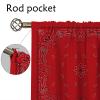 Amextrian Bandana Blackout Curtains for Home Decor,Bandana in Red and Black Rod Pocket Thermal Insulated Drapes Darkening Window Curtain for Girls Boy Bedroom Living Room 63 x 63 Inch view 3