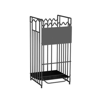 Umbrella Stand Rack Umbrella Stand for Family Hotel Office, Hollow Metal Umbrella Bucket, Umbrella Storage Rack in The Entrance Hallway, with Drip Tray (Color : Black, Size : Style2)