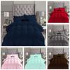 Anex Linen All Season 5 PC Down Alternative Comforter Set Cotton 500 GSM Lightweight Fluffy Quilted Collection Best Pinch Pleated Comforter with 4 Shams Eastern King | White Pin Tuck Comforter view 2