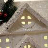 XBAOMING Christmas Decorations, Illuminated Wooden Castle, Christmas Snow House, Used to Decorate The Scene of The Small Wooden House,White view 2