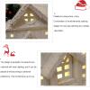 XBAOMING Christmas Decorations, Illuminated Wooden Castle, Christmas Snow House, Used to Decorate The Scene of The Small Wooden House,White view 3