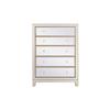 Elegant Decor Reflexion 34" 5-Drawer Metal MDF Mirrored Cabinet in Gold view 3