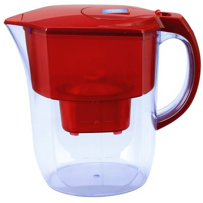 Ehm Ultra Premium Alkaline Water Filter Pitcher - 3.8L, Activated Carbon Filter- BPA Free, Healthy, Clean, & Toxin-Free Mineralized Alkaline Water in Minutes- Up to 9.5 pH-2023 (RED)