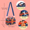 Life on track Insulated Kids Dual Compartment Lunch Bags Tote for Girls Boys Toddler Lunch Boxes Pre-School Toddler Kindergarten Picnic Camp Food Cooler Thermal with Strap (Star Rocket) view 3