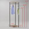 KB Designs - Corner Hall Tree Clothes Rack, Black/Sonoma Oak view 4