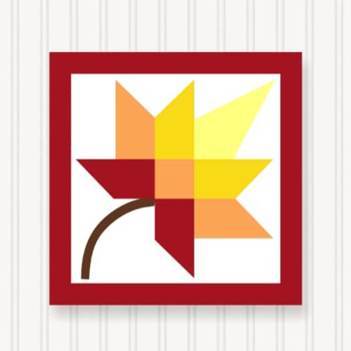 BARN QUILT Block Outdoor Square BQ018-01 | 6 SIZES | Outside Pattern | Wall Art | Yard Art | Barn Quilt Sign | Farm Quilt Design (46" x 46" 1 sided) Shipped in 4-23" Pieces