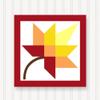 BARN QUILT Block Outdoor Square BQ018-01 | 6 SIZES | Outside Pattern | Wall Art | Yard Art | Barn Quilt Sign | Farm Quilt Design (46" x 46" 1 sided) Shipped in 4-23" Pieces view 1