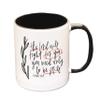 Christian coffee mug by swaygirls | Be still mug | Religious coffee mug | Bible verse coffee cup | Faith mug (15 oz, White/Black) view 1