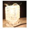 5" Square Pearl Design, Clear Lamp, White Light - Beautiful Design, Oil Warmer with Cord and dimmer view 1