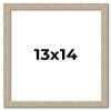 13x14 Frame Grey Solid Wood Picture Frame Width 1 Inches | Interior Frame Depth 0.5 Inches | Weatherly Distressed Photo Frame Complete with UV Acrylic, Foam Board Backing & Hanging Hardware view 1