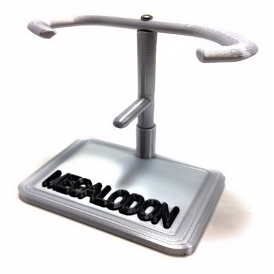 Deep Sea Fossils 3D Printed Megalodon Shark Tooth Display Stand with Plaque (Silver w/Plaque, 3-5/8")