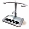 Deep Sea Fossils 3D Printed Megalodon Shark Tooth Display Stand with Plaque (Silver w/Plaque, 3-5/8") view 1