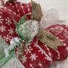 Let Heaven and Nature Sing Christmas Wreath Handmade Deco Mesh Available in 24 inch and 28 inch diameters view 3