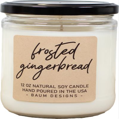 Scented Soy Candle (Frosted Gingerbread, 12 oz.)