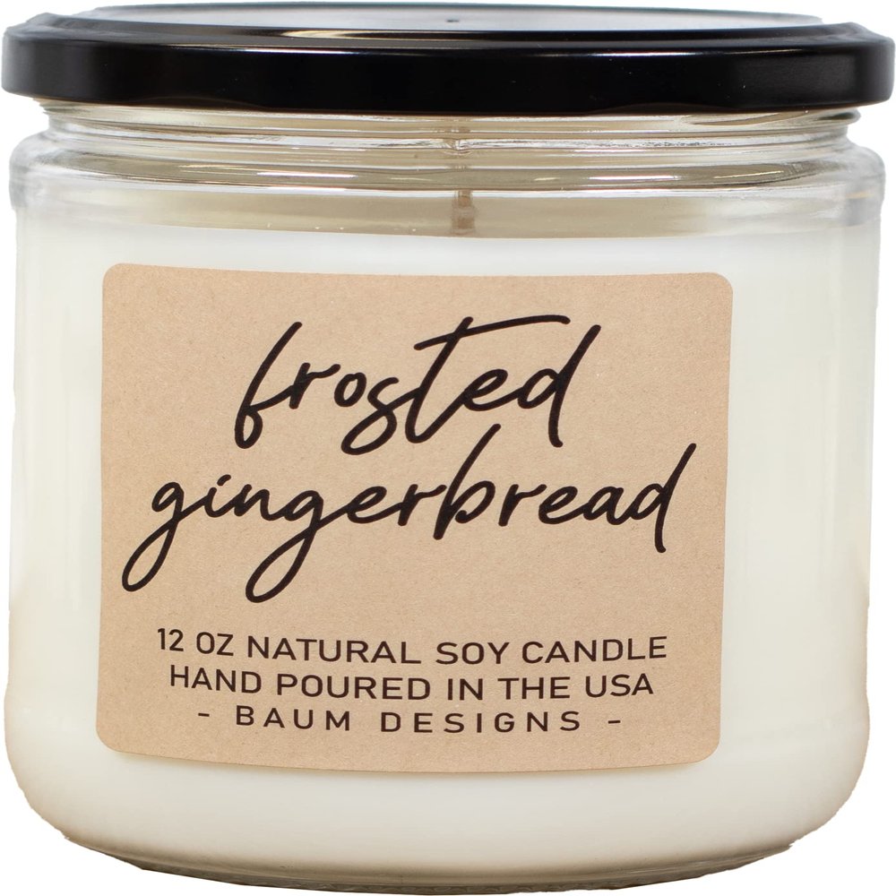 Scented Soy Candle (Frosted Gingerbread, 12 oz.)