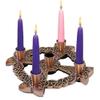 Copper Celtic Advent Wreath view 1
