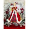 Unknown1 Santa's Workshop 16inch Tartan Plaid Angel Tree Topper 16 Red Resin, Medium view 2