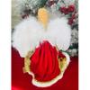 Unknown1 Santa's Workshop 16inch Tartan Plaid Angel Tree Topper 16 Red Resin, Medium view 4