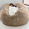Bean Bag Chair(No Filler) Ultra Soft, Foam Filling, Washable Breathable and Comfortable Jumbo Bean Bag Sofa Kids Adult Bean Bag Chair (Color : Brown, Size : 7ft) view 1