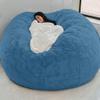 Bean Bag Chair(No Filler) Ultra Soft, Foam Filling, Washable Breathable and Comfortable Jumbo Bean Bag Sofa Kids Adult Bean Bag Chair (Color : Blue, Size : 7ft) view 1