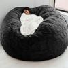 Bean Bag Chair(No Filler) Ultra Soft, Foam Filling, Washable Breathable and Comfortable Jumbo Bean Bag Sofa Kids Adult Bean Bag Chair (Color : Black, Size : 7ft) view 1