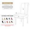 1/2/4/6pcs Stretch Floral Print Chair Cover Home Dining Room Chair Covers Multifunction Spandex Elastic Cloth Seat Protector,red,6pcs view 2